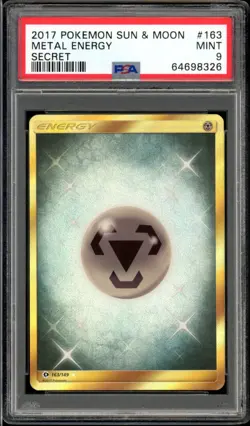 2017 Pokemon Sun & Moon #163 Metal Energy Secret Rare PSA 9 Mint - Image 1