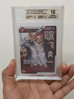 One Piece Card Game Top Prize SERIAL SHANKS JAPANESE For Asia BGS 10 - Image 1