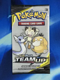 Sun & Moon Team Up Booster Pack Fun Pack 3 Card Sample Pack Sealed Nm Mint - Image 1