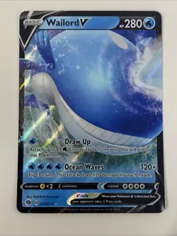 Pokemon - Wailord V 13/073 Champion's Path NM - Plus Free Card - Image 1