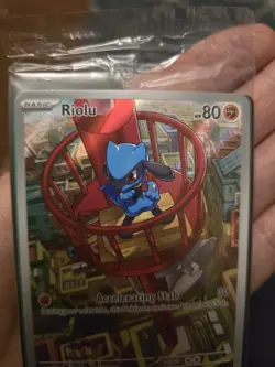 Riolu Full Art Promo Mega Evolution MEP 010 SEALED, NM Pokemon Card - Image 3
