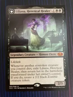 MTG Magic Liliana, Heretical Healer Commander Collection: Black Regular Rare NM - Image 1