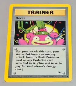 Recall # 116/132 Uncommon Gym Heroes 2000 Pokemon EN Mint Vintage - Image 1