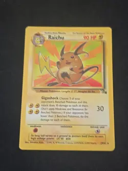 Raichu 29/62 Fossil Regular Black Star Rare Pokemon TCG Light Played - Image 1
