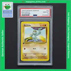 PSA 10 - 1 Edition WOTC Machollo - Machop Pokemon Karte TCG 52/102 Base Set /T60 - Image 1