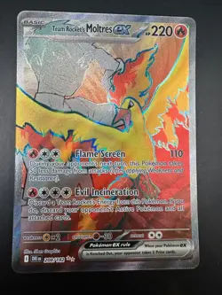 Pokemon Card Team Rocket’s Moltres EX 208/182 Destined Rivals - Image 1