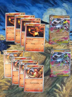 2x Mega Charizard ex 013/094 Pokemon Phantasmal Flames Evo Line Playset - Image 1