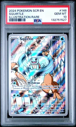 Pokemon Squirtle TCG 148/142 Stellar Crown Illustration Rare PSA 10 - Image 1