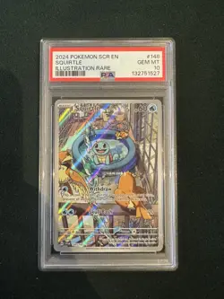 Pokemon Squirtle TCG 148/142 Stellar Crown Illustration Rare PSA 10 - Image 3