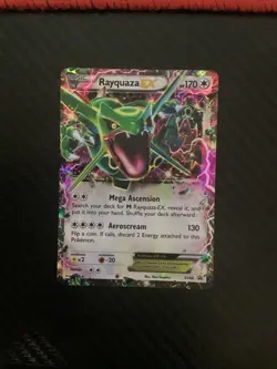 Pokemon Rayquaza EX XY66 XY Holo Black Star Promo MP Condition - Image 1