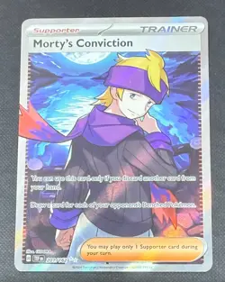 Pokemon TCG Morty's conviction 201/162 temporal forces full art pack to sleeve - Image 1