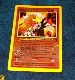 2001 Pokemon TCG Entei Black Star Promo #34 Reverse Holo Swirl NM Nintendo WOTC - Image 1