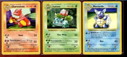 Wartortle Charmeleon Ivysaur Shadowless Base Set LP/NM 24 30/102 42/102 Pokemon - Image 1