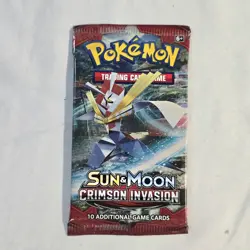 Pokemon Sun & Moon Crimson Invasion Booster Pack TCG Factory Sealed 820650802492 - Image 1