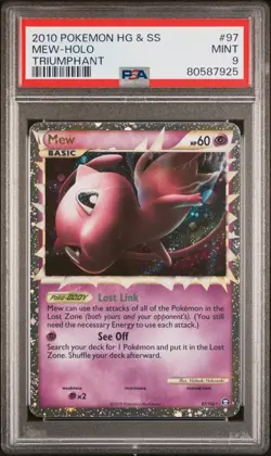 2010 POKEMON TRIUMPHANT MEW PRIME #97 ULTRA RARE PSA 9 MINT #80587925 - Image 1