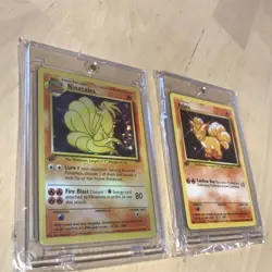 Pokemon Custom 1st Edition FANART 1999 Ninetales Vulpix Base x2 - Image 1