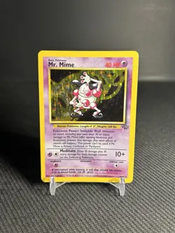 Pokemon TCG Mr. Mime 6/64 Jungle Holo Rare MP - Image 1