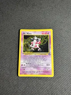 Pokemon TCG Mr. Mime 6/64 Jungle Holo Rare MP - Image 3