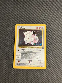 Pokemon TCG Clefairy 6/130 Base Set 2 Holo Rare MP - Image 3