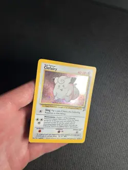 Pokemon TCG Clefairy 6/130 Base Set 2 Holo Rare MP - Image 5