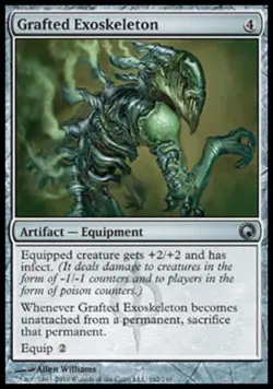 Grafted Exoskeleton -Foil Medium Play MTG Scars of Mirrodin - Image 1