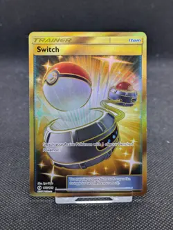 Pokemon Card Switch 160/149 Sun & Moon Base Gold Rare LP EXCELLENT - Image 1