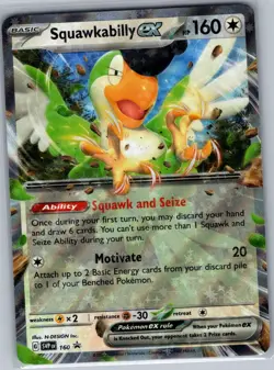 Squawkabilly ex SVP 160 SV: Scarlet & Violet Promo Cards - Pokemon Card - NM - Image 1