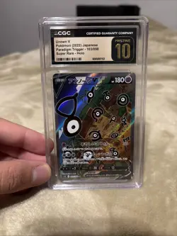 Unown V - CGC 10 - Alt Art S12 Paradigm Trigger 103/098 SR Pokemon Card - Image 1