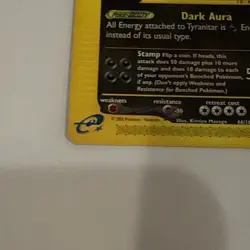 Pokemon Tyranitar Expedition Card 66/165 Rare Near Mint Condition Non Holo - Image 4