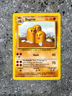 Pokemon TCG Cards Dugtrio 19/102 Base Set Rare LP - Image 1