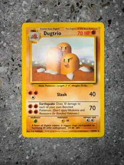 Pokemon TCG Cards Dugtrio 19/102 Base Set Rare LP - Image 3
