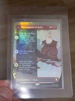 The Legend of Roku FOIL Borderless 357 Avatar TLA MTG Mythic Unplayed Mint M/NM - Image 2