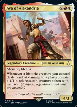 1 x Aya of Alexandria - Universes Beyond: Assassin's Creed - Light Play - MTG - Image 1