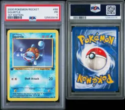PSA 1 Squirtle 1st Edition Team Rocket 68/82 Rare 2000 Pokemon WoTC PR - Image 3