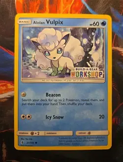 Alolan Vulpix (Build-A-Bear Stamped Online Promo 2018) 21/145 Pokemon TCG MP-/HP - Image 1