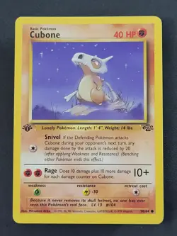 1st Ed Cubone 50/64 Common Jungle Pokemon TCG - Image 1