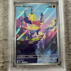 2025 POKEMON WHT EN-WHITE FLARE ILLUSTRATION RARE #133 MIENFOO PSA 9 - Image 3