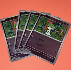 4x Ralts 058/132 Mega Evolution Pokemon TCG Near Mint Reverse Holo Playset NM - Image 1