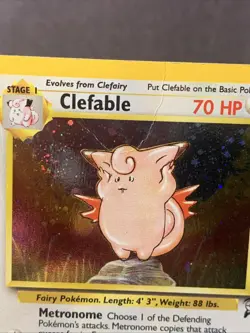 Pokemon TCG Clefable #5/130 Base Set 2 Unlimited Holo Rare WOTC VTG 2000 Swirl - Image 2