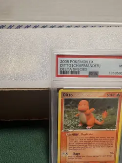 Pokemon TCG: 2005 Pokemon EX Ditto Charmander Delta Species #37/113 PSA 9 MINT - Image 2