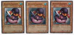 YUGIOH PENGUIN SOLDIER X3 SDJ-022 SUPER - Image 1