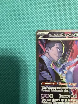 Pokemon TCG Team Rockets Mewtwo EX Full Art English Edition Card 213/182 - Image 2