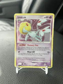 Uxie 18/123 2007 Mysterious Treasures Pokemon Card TCG Cosmos Holo Rare - Mp/Hp - Image 1