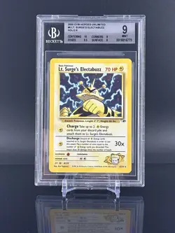 2000 Pokemon Gym Heroes Lt. Surge’s Elctabuzz Holo #6 BGS 9 - Image 1