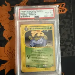 2003 Pokemon Dark Venusaur 7 PSA 10 (Best of Game) - Image 1