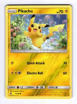 Pikachu Hidden Fates #19 (2019) Common Reverse Holo NM Pokemon - Image 1