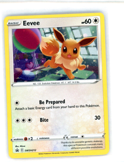 Pokemon TCG Astral Radiance Eevee SWSH212 Black Star Promo Cosmos Holo NM - Image 1