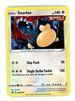 Pokemon Snorlax SWSH119 Sword & Shield Black Star Promo Holo NM SWIRL - Image 1
