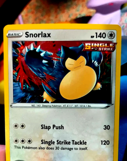 Pokemon Snorlax SWSH119 Sword & Shield Black Star Promo Holo NM SWIRL - Image 3