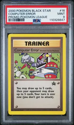 2000 POKEMON PROMO BLACK STAR COMPUTER ERROR #16 PROMO-POKEMON LEAGUE MINT 9 - Image 1